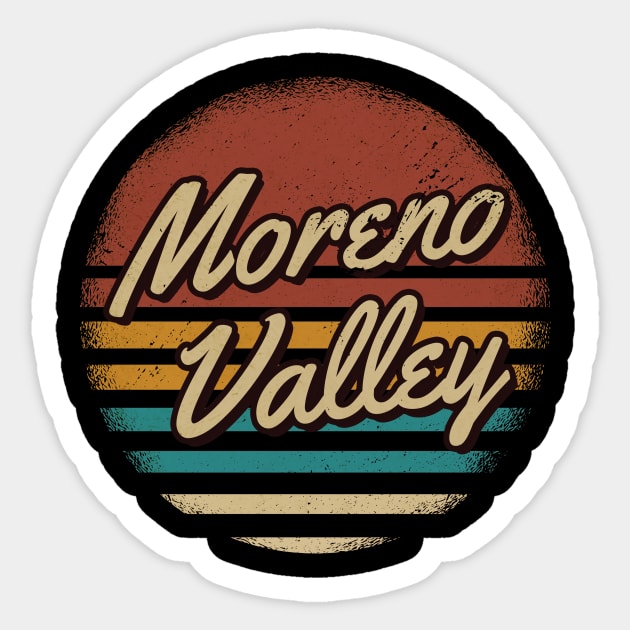 Moreno Valley Retro Style Sticker by JamexAlisa